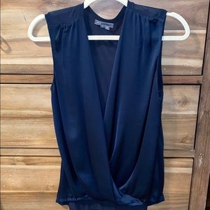 Vince Navy wrap top